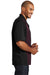 Port Authority S300 Mens Retro Easy Care Wrinkle Resistant Short Sleeve Button Down Camp Shirt Black/Burgundy Side