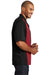 Port Authority S300 Mens Retro Easy Care Wrinkle Resistant Short Sleeve Button Down Camp Shirt Black/Red Side