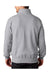 Champion S400 Mens Double Dry Eco Moisture Wicking Fleece 1/4 Zip Sweatshirt Steel Grey Back