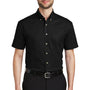 Port Authority Mens Short Sleeve Button Down Shirt w/ Pocket - Black