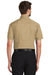 Port Authority S500T Mens Short Sleeve Button Down Shirt w/ Pocket Khaki Brown Back