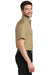 Port Authority S500T Mens Short Sleeve Button Down Shirt w/ Pocket Khaki Brown Side