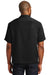 Port Authority S535 Mens Easy Care Stain Resistant Short Sleeve Button Down Camp Shirt w/ Pocket Black Back