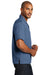 Port Authority S535 Mens Easy Care Stain Resistant Short Sleeve Button Down Camp Shirt w/ Pocket Blue Side
