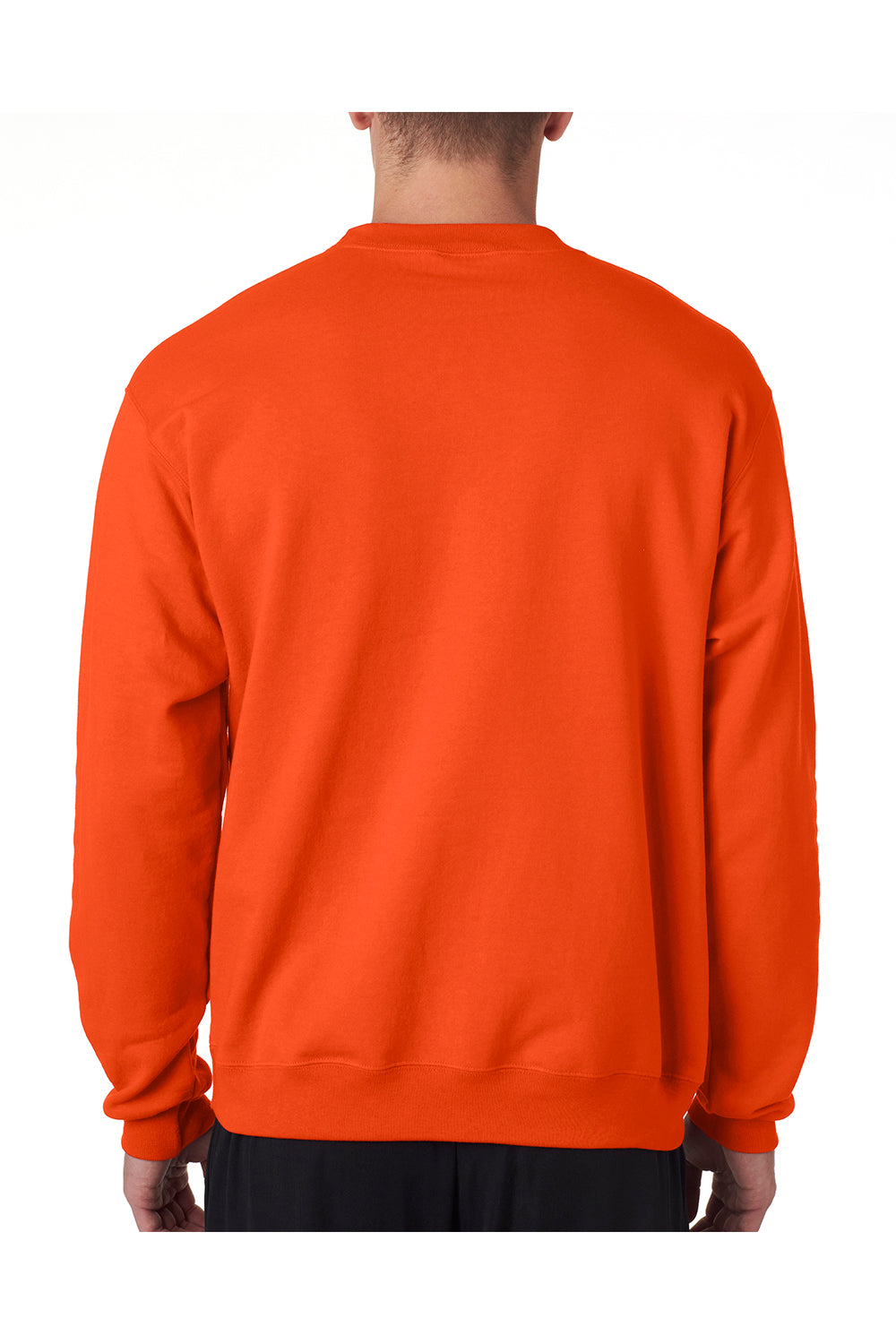 Champion S600 Mens Double Dry Eco Moisture Wicking Fleece Crewneck Sweatshirt Orange Back
