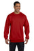 Champion S600 Mens Double Dry Eco Moisture Wicking Fleece Crewneck Sweatshirt Red Front
