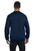 Champion S600 Mens Double Dry Eco Moisture Wicking Fleece Crewneck Sweatshirt Heather Navy Blue Back