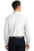 Port Authority S600T Mens Long Sleeve Button Down Shirt w/ Pocket White Back