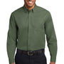 Port Authority Mens Easy Care Wrinkle Resistant Long Sleeve Button Down Shirt w/ Pocket - Clover Green