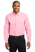 Port Authority S608/TLS608/S608ES Mens Easy Care Wrinkle Resistant Long Sleeve Button Down Shirt w/ Pocket Light Pink Front