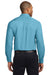Port Authority S608/TLS608/S608ES Mens Easy Care Wrinkle Resistant Long Sleeve Button Down Shirt w/ Pocket Maui Blue Back