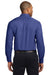 Port Authority S608/TLS608/S608ES Mens Easy Care Wrinkle Resistant Long Sleeve Button Down Shirt w/ Pocket Mediterranean Blue Back