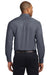Port Authority S608/TLS608/S608ES Mens Easy Care Wrinkle Resistant Long Sleeve Button Down Shirt w/ Pocket Steel Grey Back