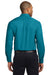Port Authority S608/TLS608/S608ES Mens Easy Care Wrinkle Resistant Long Sleeve Button Down Shirt w/ Pocket Teal Green Back