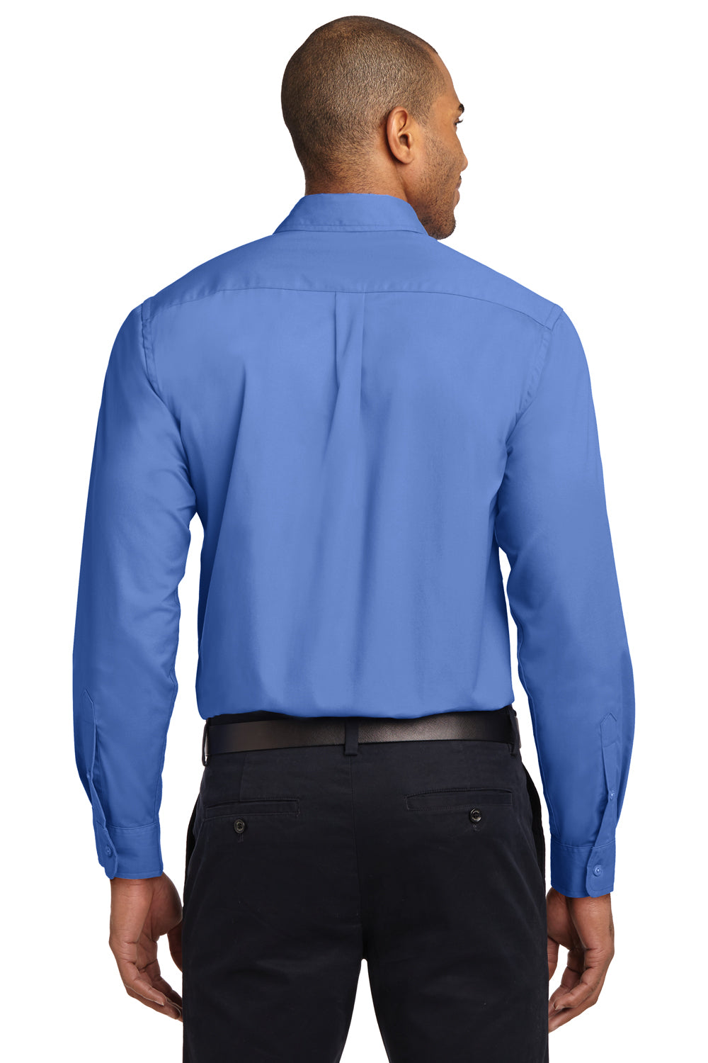 Port Authority S608/TLS608/S608ES Mens Easy Care Wrinkle Resistant Long Sleeve Button Down Shirt w/ Pocket Ultramarine Blue Back