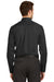 Port Authority S638 Mens Wrinkle Resistant Long Sleeve Button Down Shirt w/ Pocket Black Back