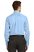 Port Authority S638 Mens Wrinkle Resistant Long Sleeve Button Down Shirt w/ Pocket Sky Blue Back