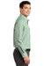 Port Authority S639 Mens Easy Care Wrinkle Resistant Long Sleeve Button Down Shirt w/ Pocket Green Side