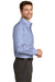 Port Authority S640 Mens Easy Care Wrinkle Resistant Long Sleeve Button Down Shirt w/ Pocket Chambray Blue Side