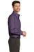 Port Authority S640 Mens Easy Care Wrinkle Resistant Long Sleeve Button Down Shirt w/ Pocket Grape Purple Side