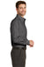 Port Authority S640 Mens Easy Care Wrinkle Resistant Long Sleeve Button Down Shirt w/ Pocket Soft Black Side