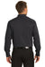 Port Authority S646 Mens Long Sleeve Button Down Shirt Smoke Grey Back