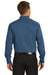 Port Authority S646 Mens Long Sleeve Button Down Shirt Moonlight Blue Back