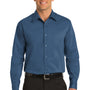 Port Authority Mens Long Sleeve Button Down Shirt - Moonlight Blue - Closeout