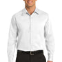Port Authority Mens Long Sleeve Button Down Shirt - White - Closeout