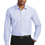 Port Authority Mens SuperPro Oxford Wrinkle Resistant Long Sleeve Button Down Shirt - Oxford Blue