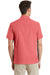 Port Authority S662 Mens Wrinkle Resistant Short Sleeve Button Down Camp Shirt w/ Pocket Coral Pink Back