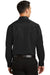 Port Authority S663 Mens SuperPro Wrinkle Resistant Long Sleeve Button Down Shirt w/ Pocket Black Back