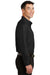 Port Authority S663 Mens SuperPro Wrinkle Resistant Long Sleeve Button Down Shirt w/ Pocket Black Side