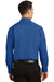 Port Authority S663 Mens SuperPro Wrinkle Resistant Long Sleeve Button Down Shirt w/ Pocket Royal Blue Back