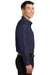 Port Authority S663 Mens SuperPro Wrinkle Resistant Long Sleeve Button Down Shirt w/ Pocket Navy Blue Side