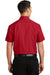 Port Authority S664 Mens SuperPro Wrinkle Resistant Short Sleeve Button Down Shirt w/ Pocket Red Back