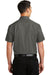 Port Authority S664 Mens SuperPro Wrinkle Resistant Short Sleeve Button Down Shirt w/ Pocket Sterling Grey Back