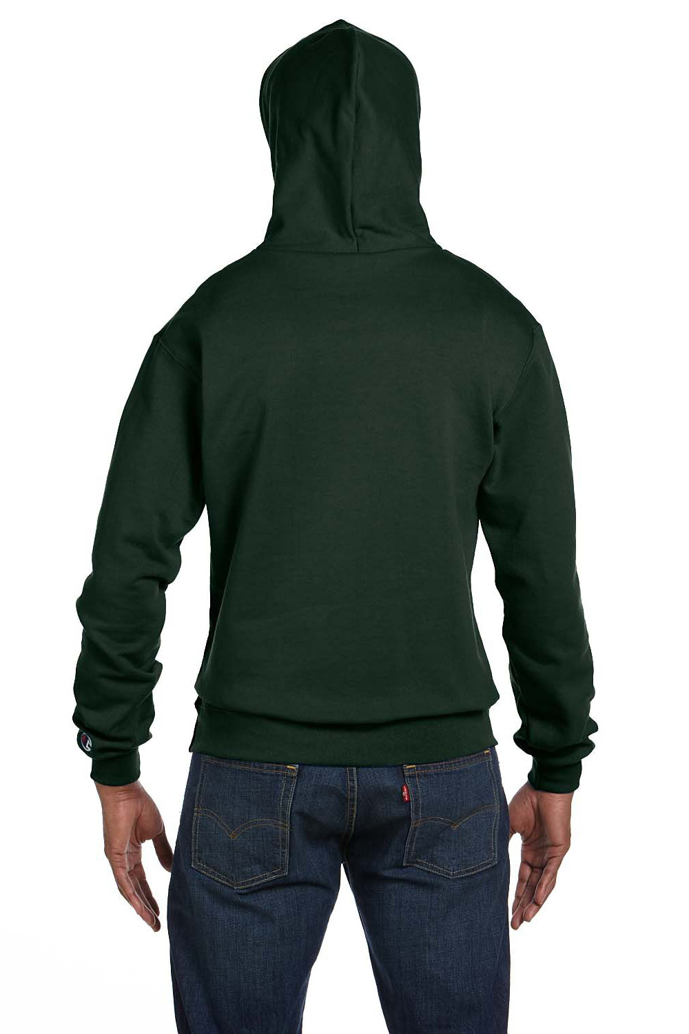 Champion S700 Mens Dark Green Double Dry Eco Moisture Wicking Fleece Hooded  Sweatshirt Hoodie —