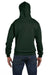 Champion S700 Mens Double Dry Eco Moisture Wicking Fleece Hooded Sweatshirt Hoodie Dark Green Back