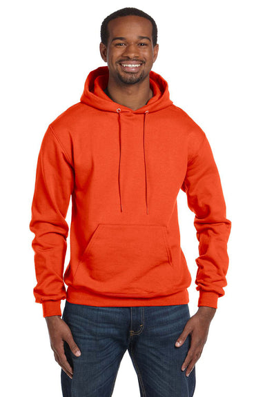 Champion S700 Mens Double Dry Eco Moisture Wicking Fleece Hooded Sweatshirt Hoodie Orange Front