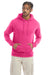 Champion S700 Mens Double Dry Eco Moisture Wicking Fleece Hooded Sweatshirt Hoodie Wow Pink Front