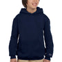 Champion Youth Double Dry Eco Moisture Wicking Fleece Hooded Sweatshirt Hoodie - Navy Blue