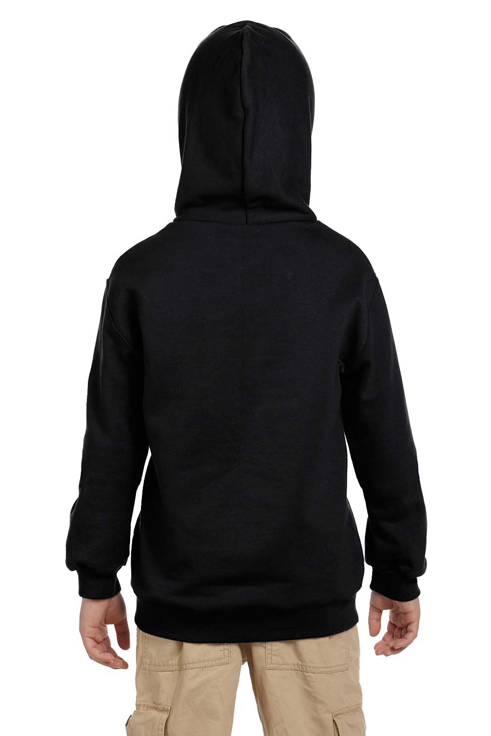 Champion S790 Youth Double Dry Eco Moisture Wicking Fleece Hooded Sweatshirt Hoodie Black Back