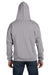 Champion S800 Mens Double Dry Eco Moisture Wicking Fleece Full Zip Hooded Sweatshirt Hoodie Light Steel Grey Back