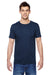 Fruit Of The Loom SF45R Mens Sofspun Jersey Short Sleeve Crewneck T-Shirt Navy Blue Front