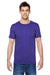 Fruit Of The Loom SF45R Mens Sofspun Jersey Short Sleeve Crewneck T-Shirt Purple Front
