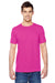 Fruit Of The Loom SF45R Mens Sofspun Jersey Short Sleeve Crewneck T-Shirt Cyber Pink Front