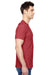 Fruit Of The Loom SF45R Mens Sofspun Jersey Short Sleeve Crewneck T-Shirt Heather Brick Red Side