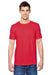Fruit Of The Loom SF45R Mens Sofspun Jersey Short Sleeve Crewneck T-Shirt Fiery Red Front