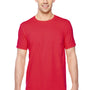 Fruit Of The Loom Mens Softspun Jersey Short Sleeve Crewneck T-Shirt - Fiery Red